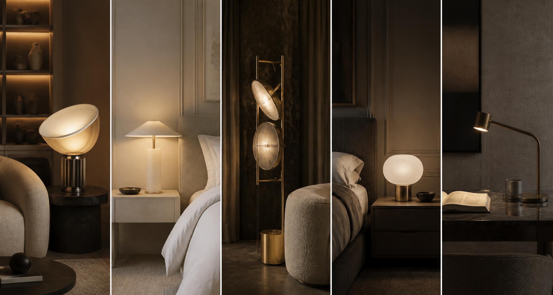 Close view of warm light diffusion and lamp materials